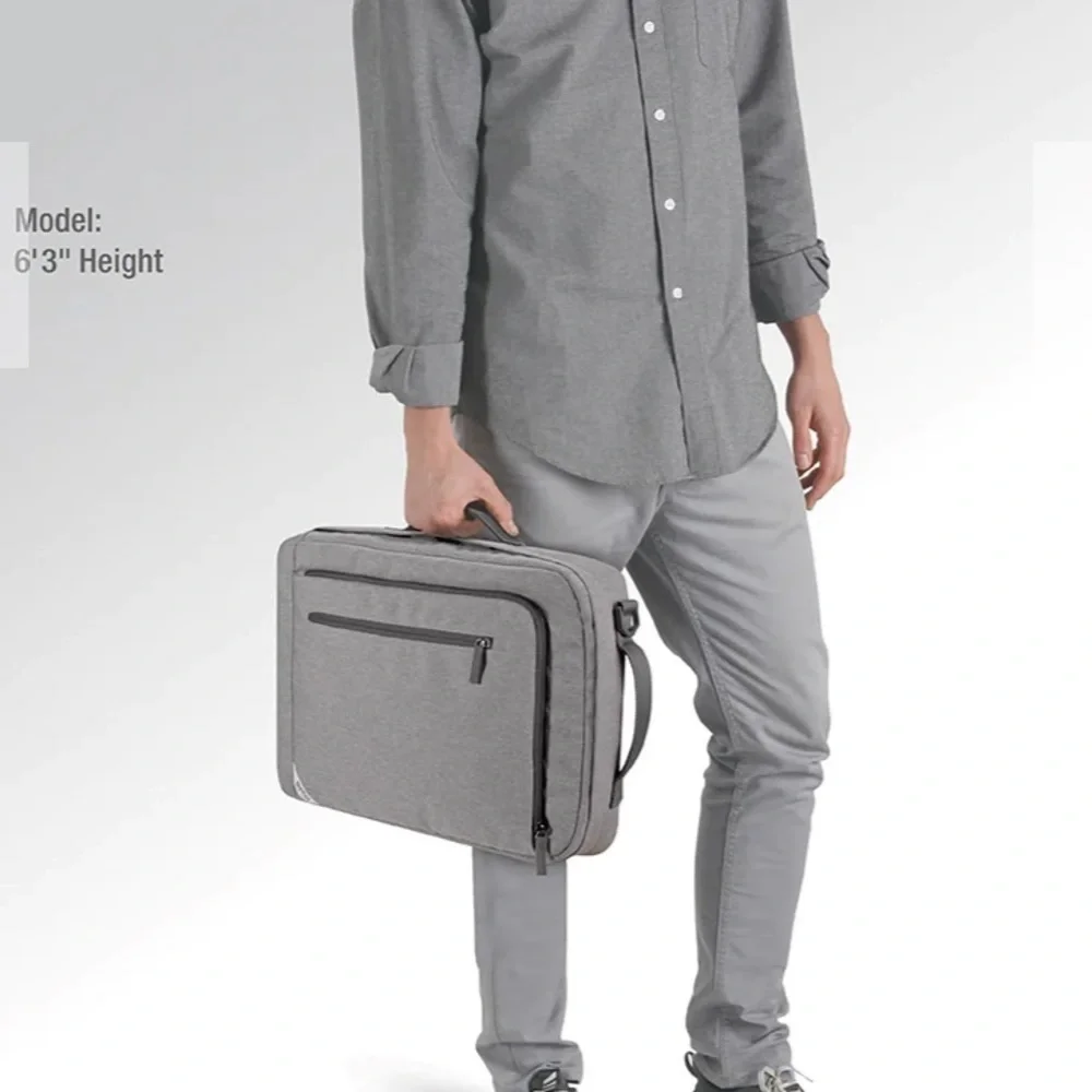 Solo hybrid backpack, converts from backpack to briefcase, new